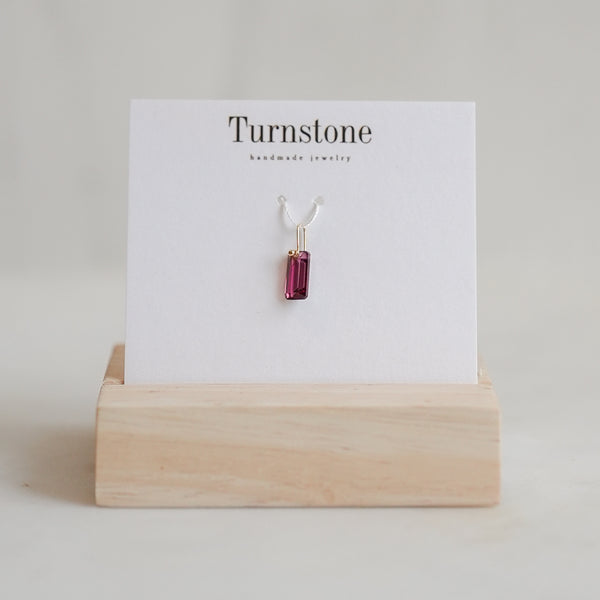 Small Garnet Bar Charm