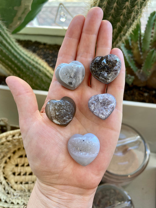Mini Amethyst Hearts