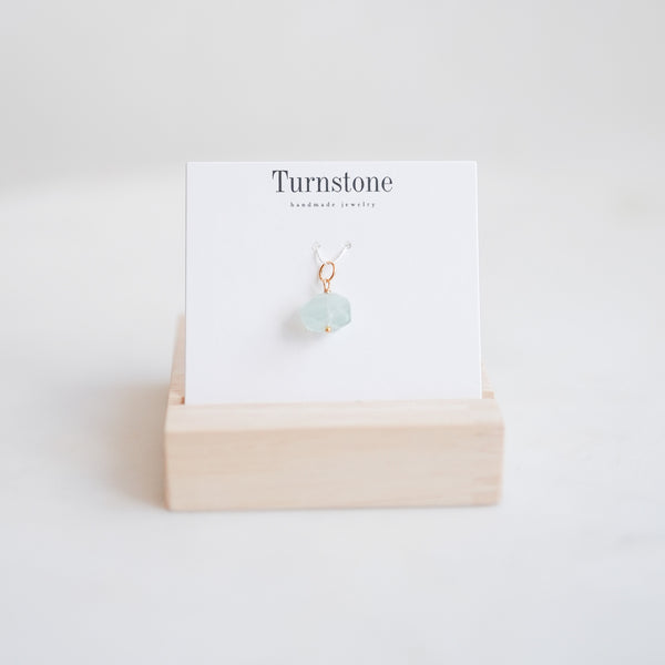 Faceted Aquamarine Charm