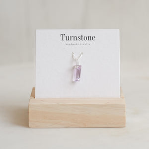 Faceted Amethyst Bar Charm
