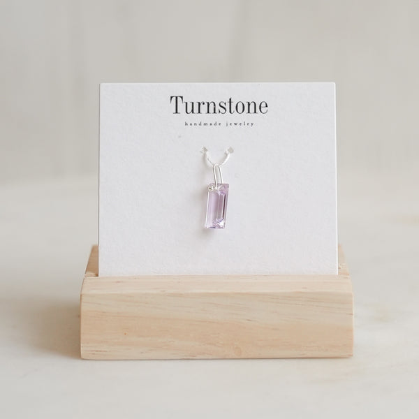 Faceted Amethyst Bar Charm