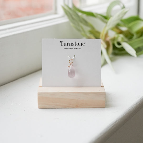 Rose Quartz Drop Charm