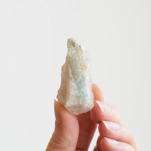 Aquamarine in Quartz Pair from Maine