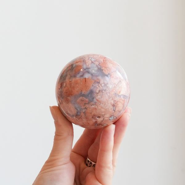 Petal Agate Sphere