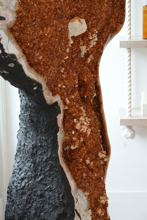 Citrine Geode Pair