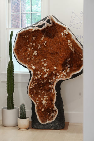 Citrine Geode Pair