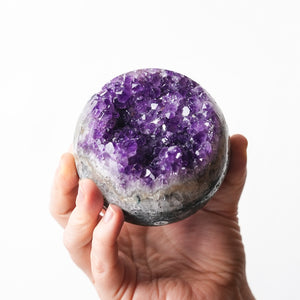 Amethyst and Celadonite Sphere
