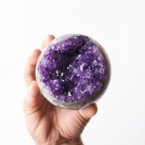 Amethyst and Celadonite Sphere