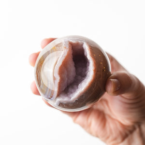 Druzy Lilac Agate Sphere