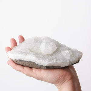 Apophyllite on Quartz