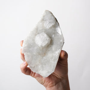 Apophyllite on Quartz