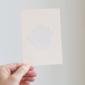 White Crystal Clear Vinyl Sticker