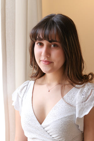 Limited Edition: Solid Rose Gold Montana Amethyst February Birthstone Necklace