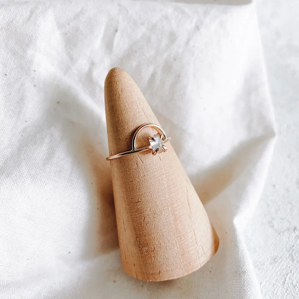Moonstone Arch Ring