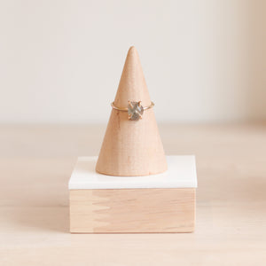 Labradorite Rose Cut Ring