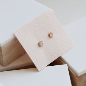 Tiny Gemstone Studs