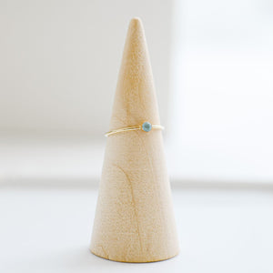 Petite Aquamarine Stacking Ring