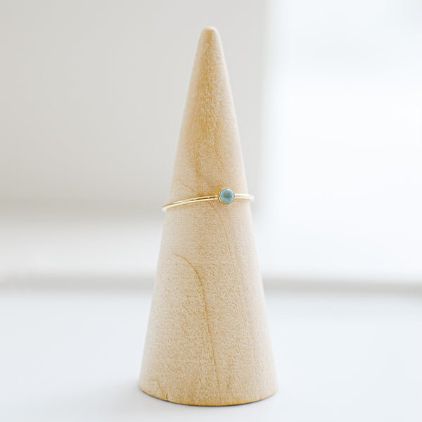 Petite Aquamarine Stacking Ring