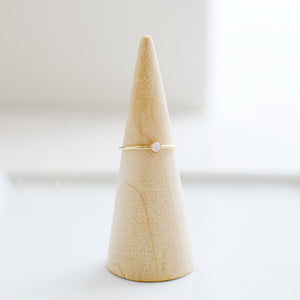 Petite Pink Opal Stacking Ring