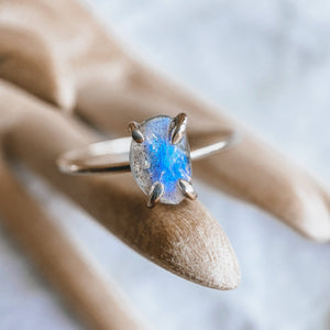 Labradorite Rose Cut Ring